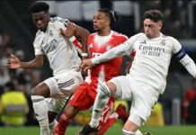 Federico Valverde zeigt im Friseur die Narbe von einem Zusammenstoß mit Aurélien Tchouaméni