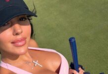Cristiano Ronaldos Verlobte Georgina Rodriguez posiert in einem “unpassenden” Golfoutfit